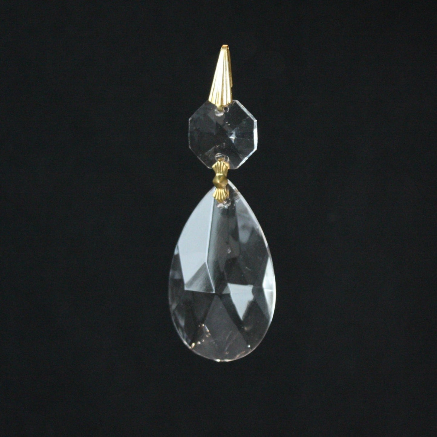 1-1/2" Clear Teardrop w/ Top Bead, Various Styles