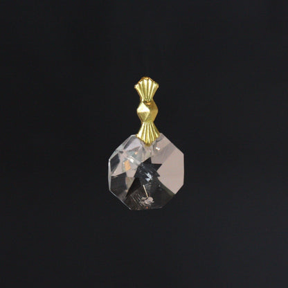 14mm 2-Hole Leaded Crystal Octagon w/ Hanger (Various Styles)
