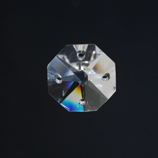 18mm Preciosa® Crystal Radiant 4-Hole Octagon