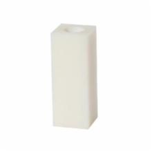 4" Square Ivory Resin Candle Cover, Candelabra base