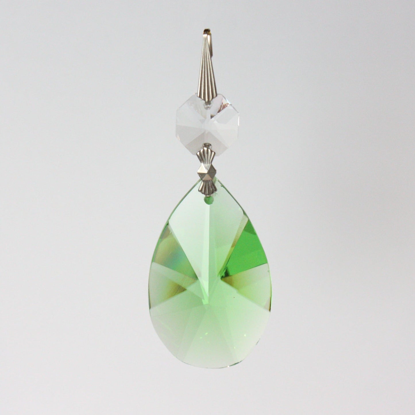 2" Colored Radiant Cut Teardrop w/ Top Bead