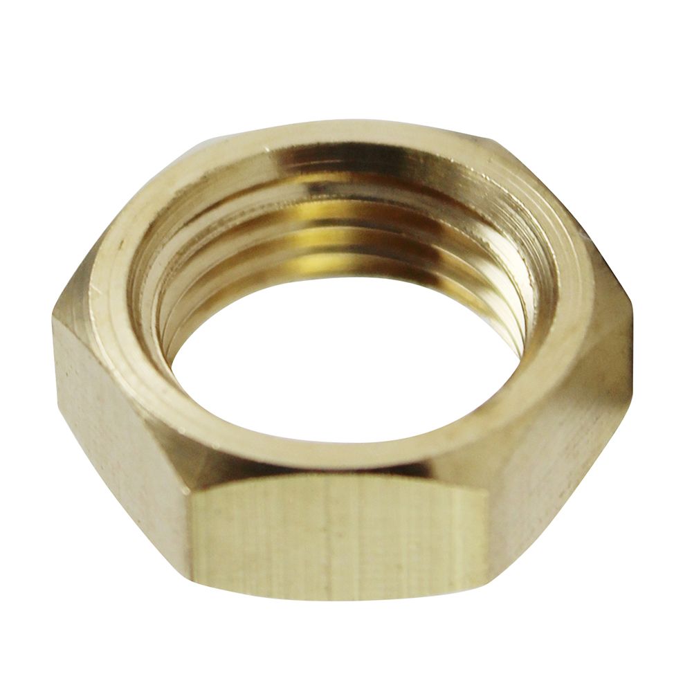 Unfinished Brass Hex Nut, 1/8 IP