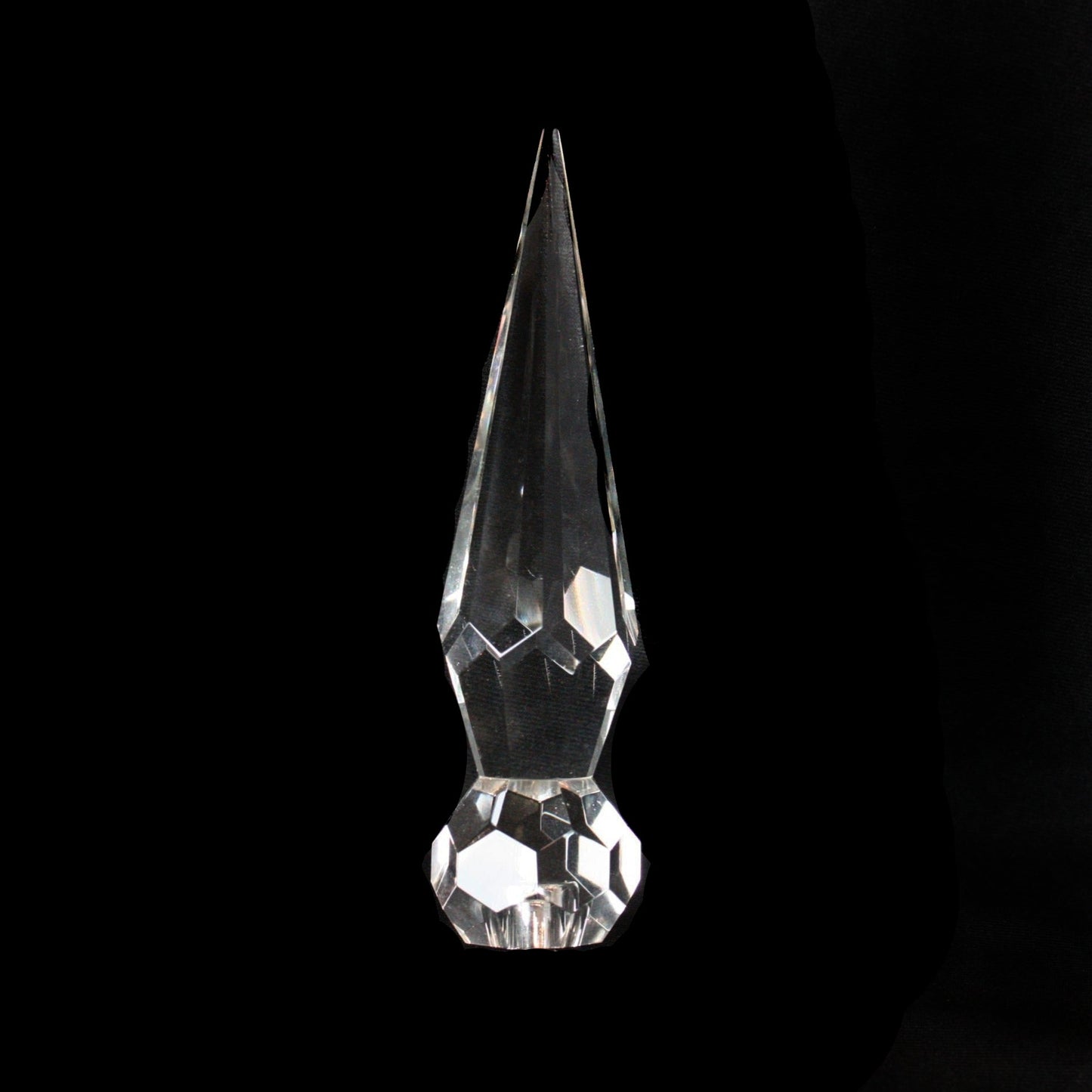 4" Clear Spike/Finial w/ Threaded Rod