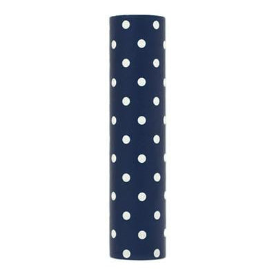 kaarskoker Designer Candle Cover (cb), Navy Dot (4 inch)