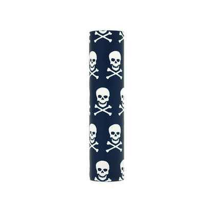 kaarskoker Designer Candle Cover (cb), Navy Skull (4 inch)