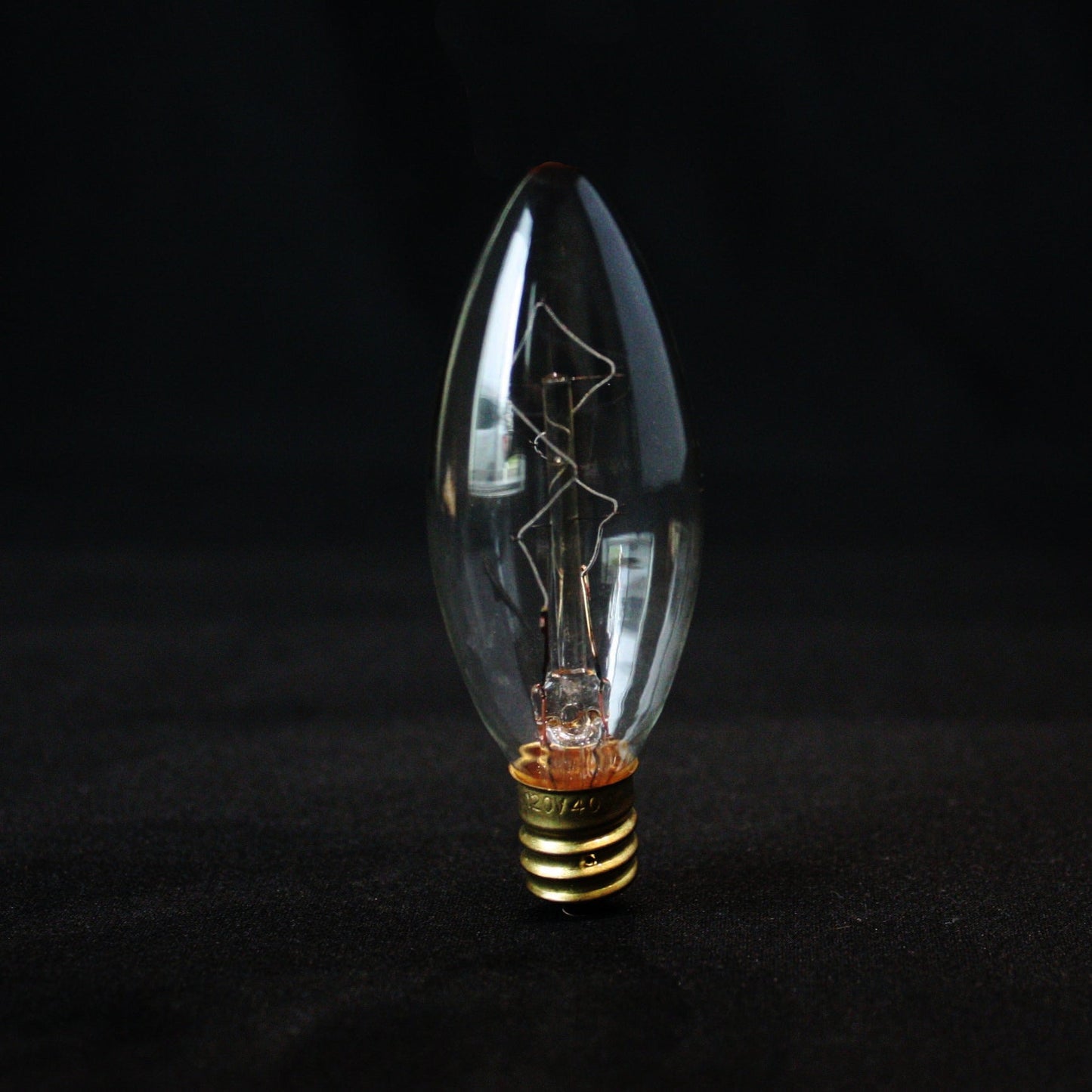 40 Watt Antique Torpedo Bulb, Candelabra Base