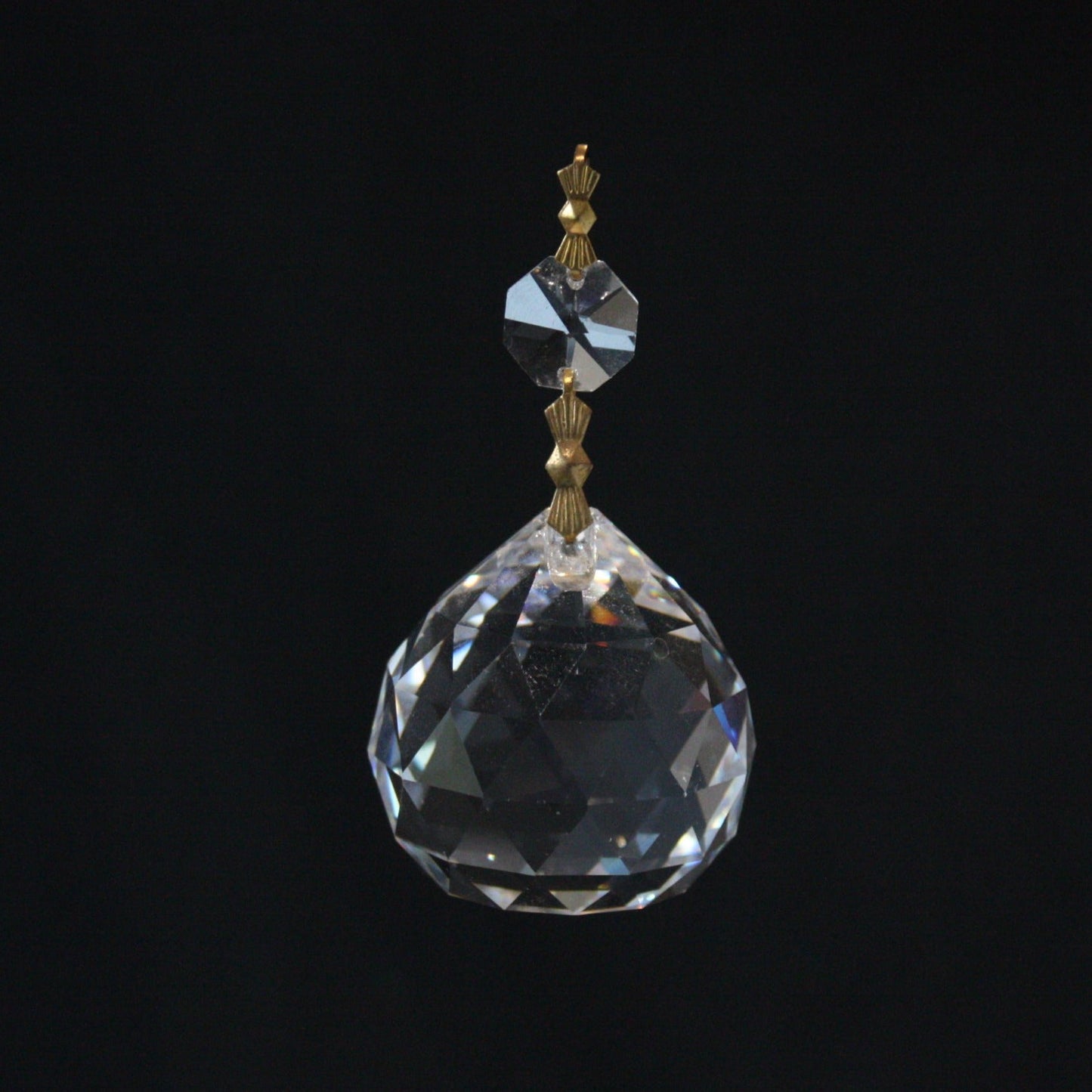 40mm Clear Faceted Ball w/ Bow Tie Hanger (Blemished)