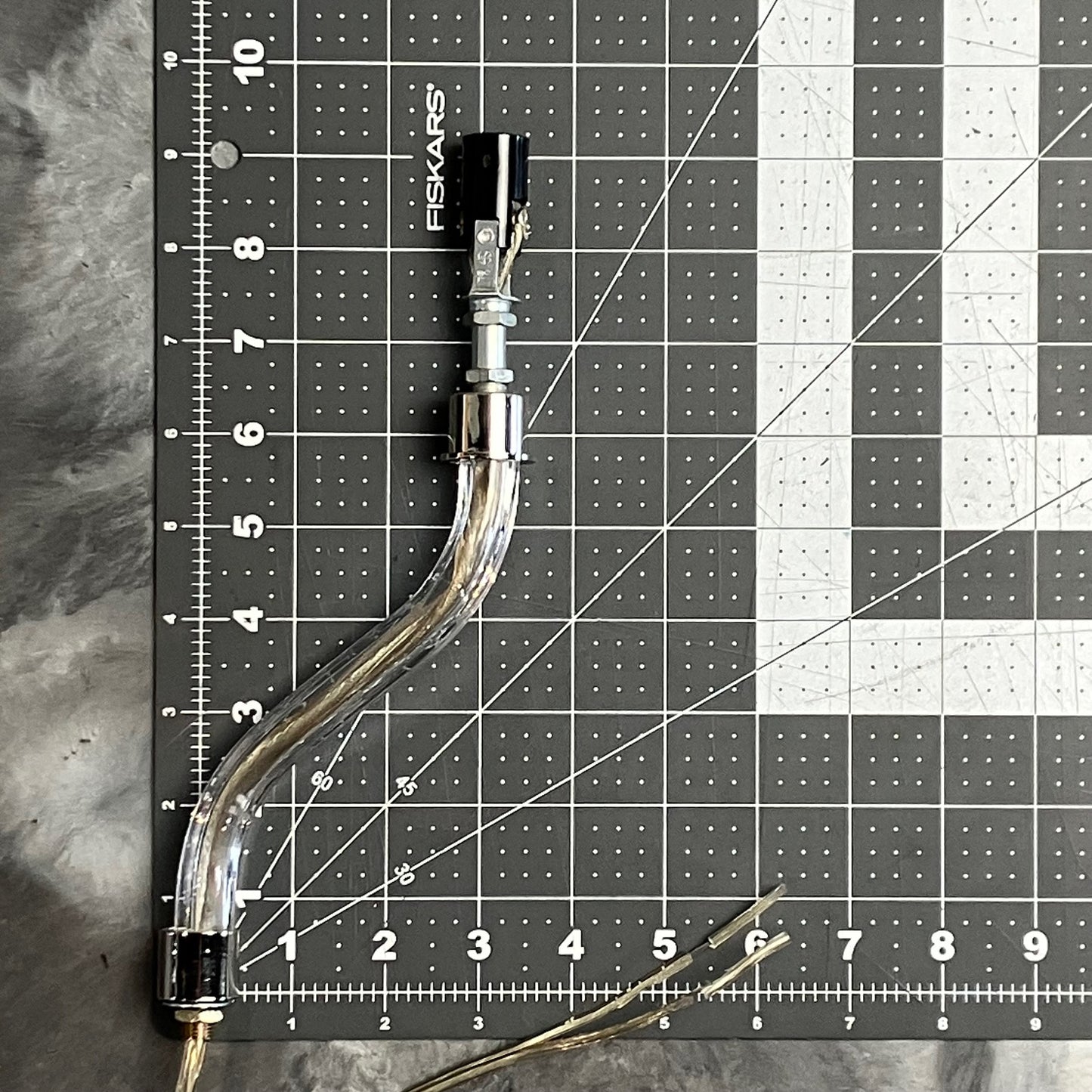Fluted Up Arm with Wiring and Socket