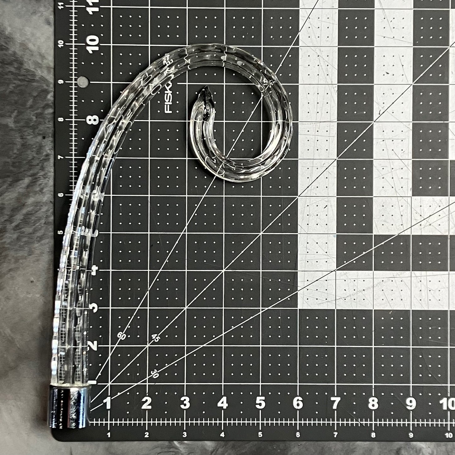 Cut Glass Scroll Arm