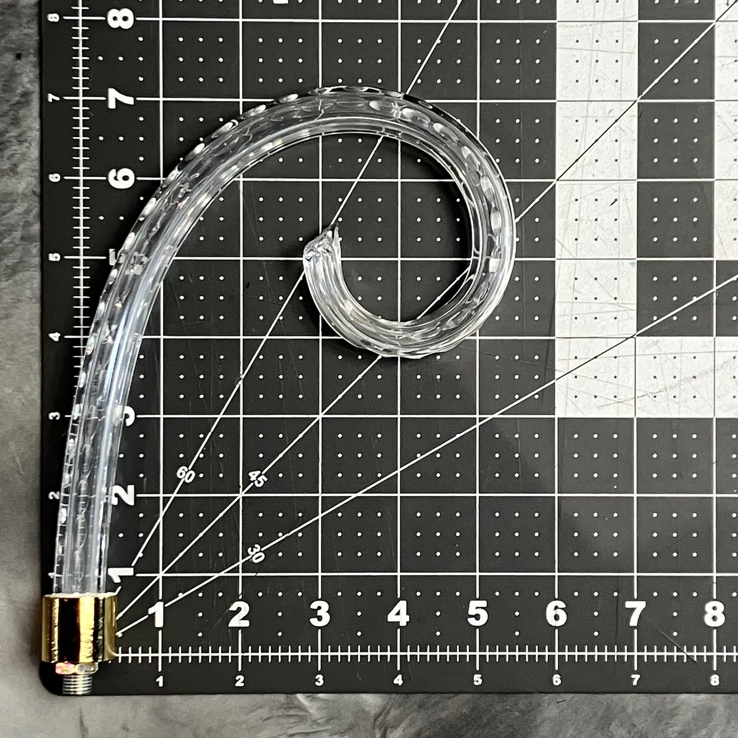 Cut Glass Scroll Arm