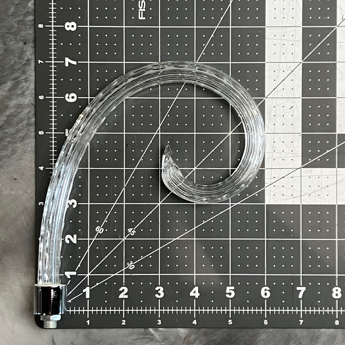 Cut Glass Scroll Arm