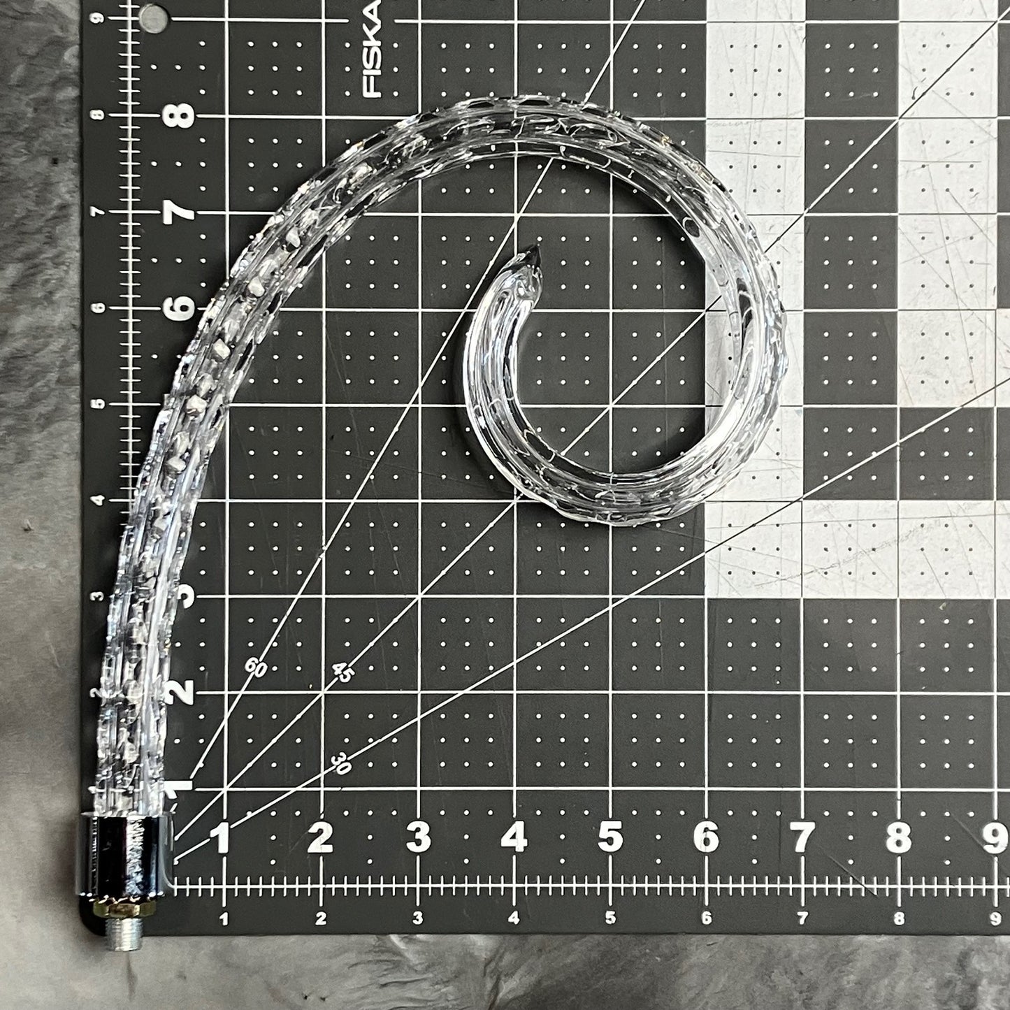 Cut Glass Scroll Arm
