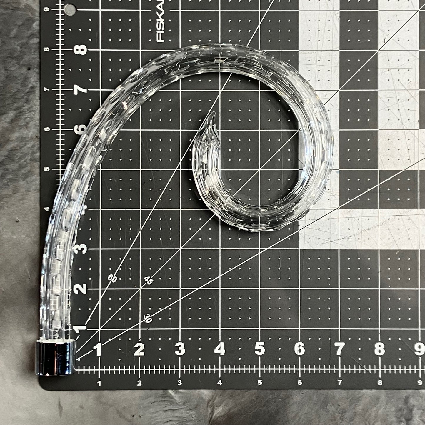 Cut Glass Scroll Arm