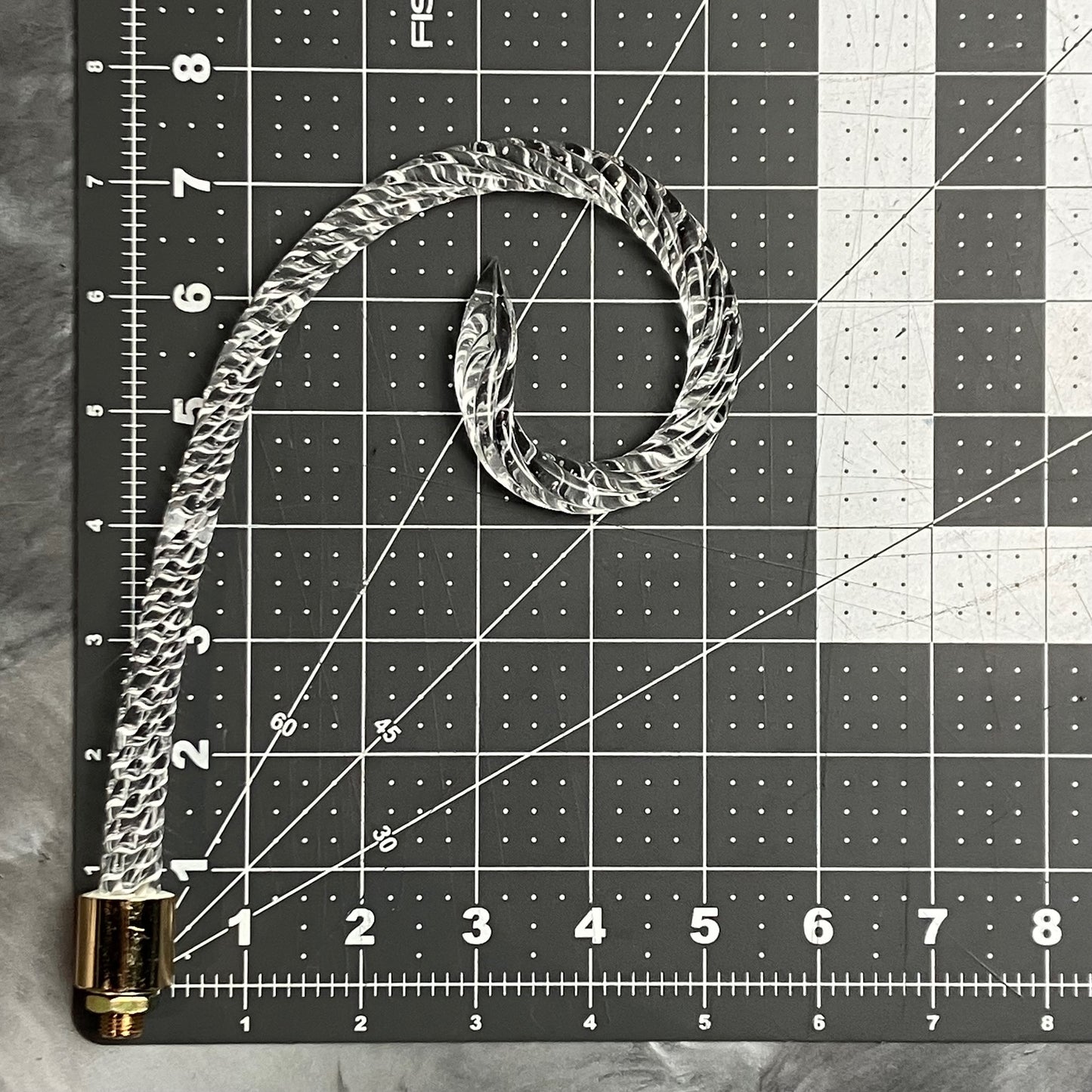 Rope Scroll Arm, Brass Ferrule
