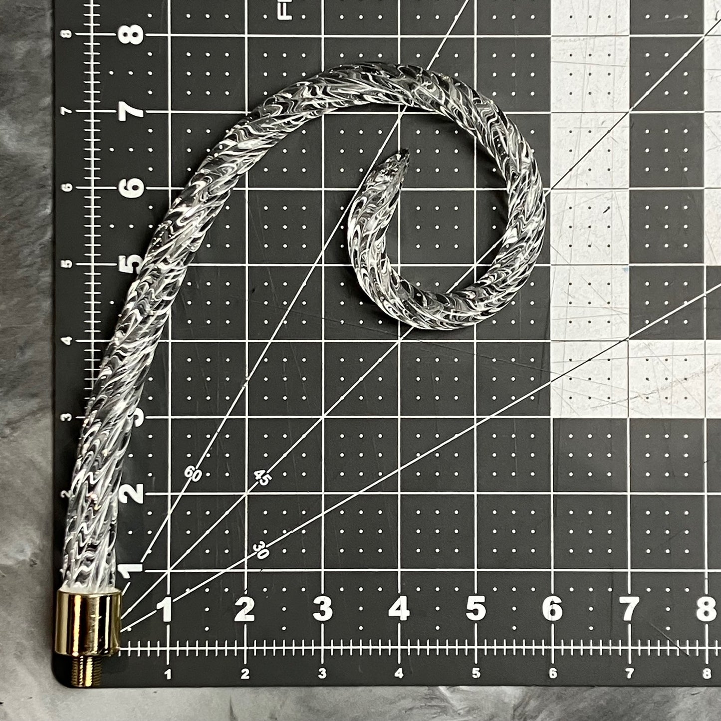 Rope Scroll Arm, Brass Ferrule