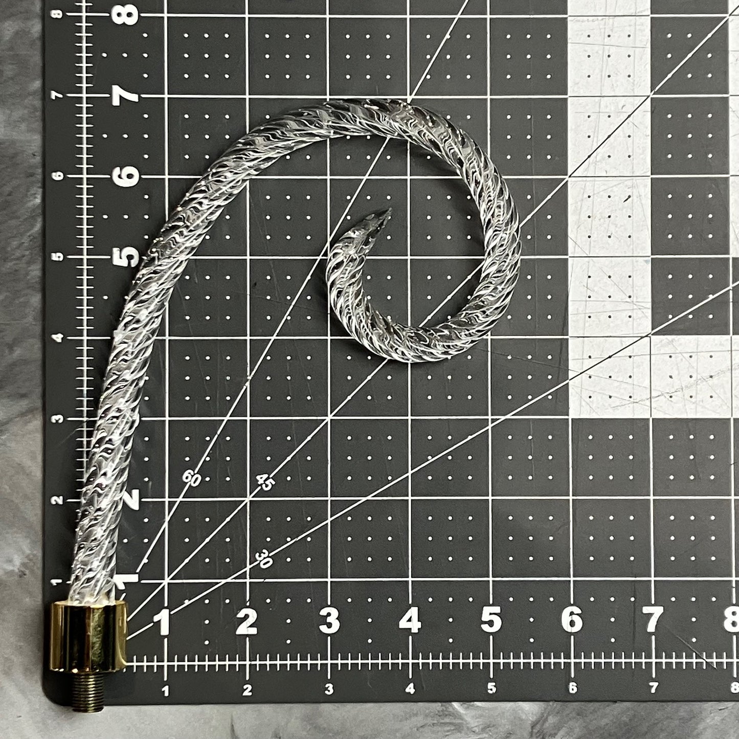 Rope Scroll Arm, Brass Ferrule
