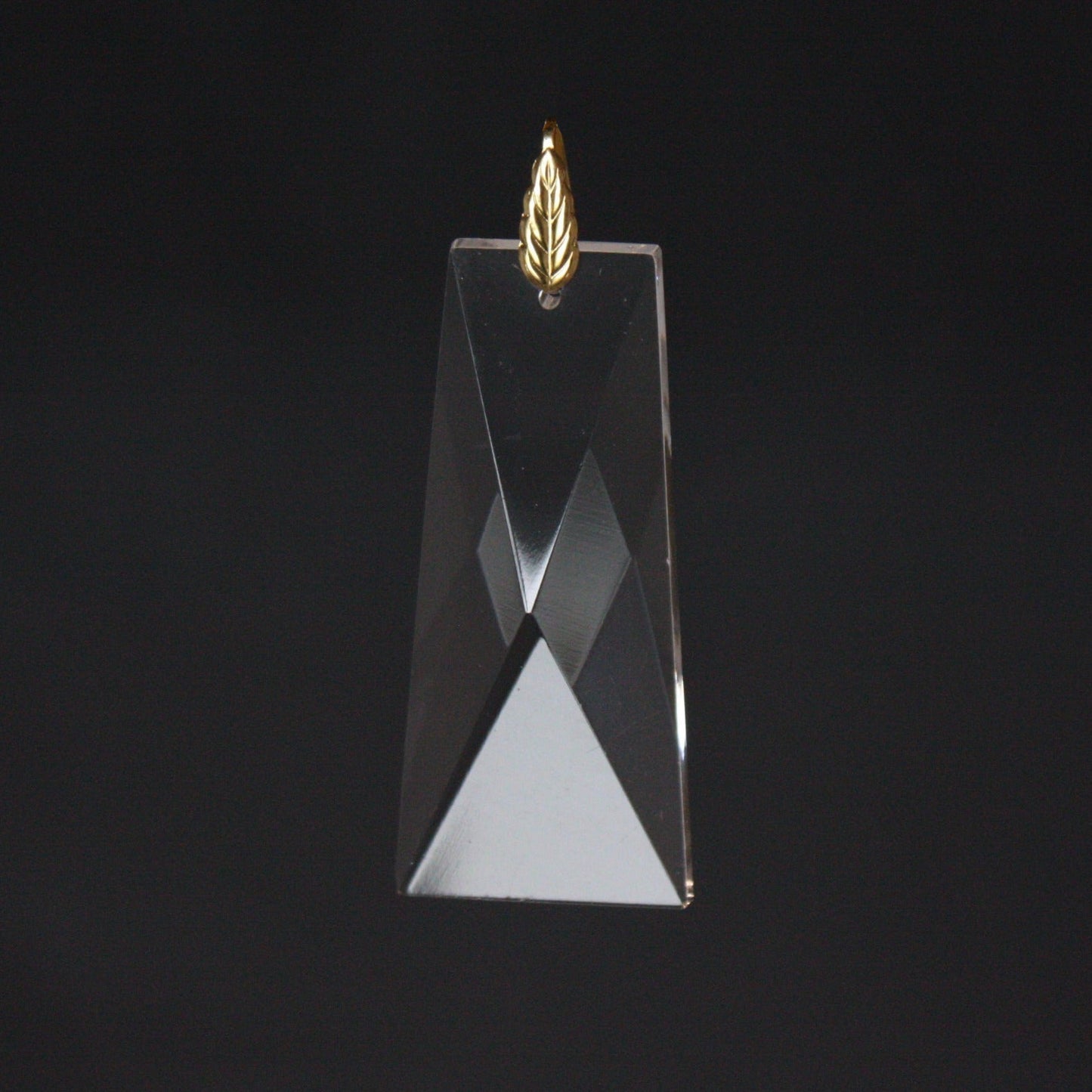 Clear 1-Hole Coffin Stone w/ Hanger