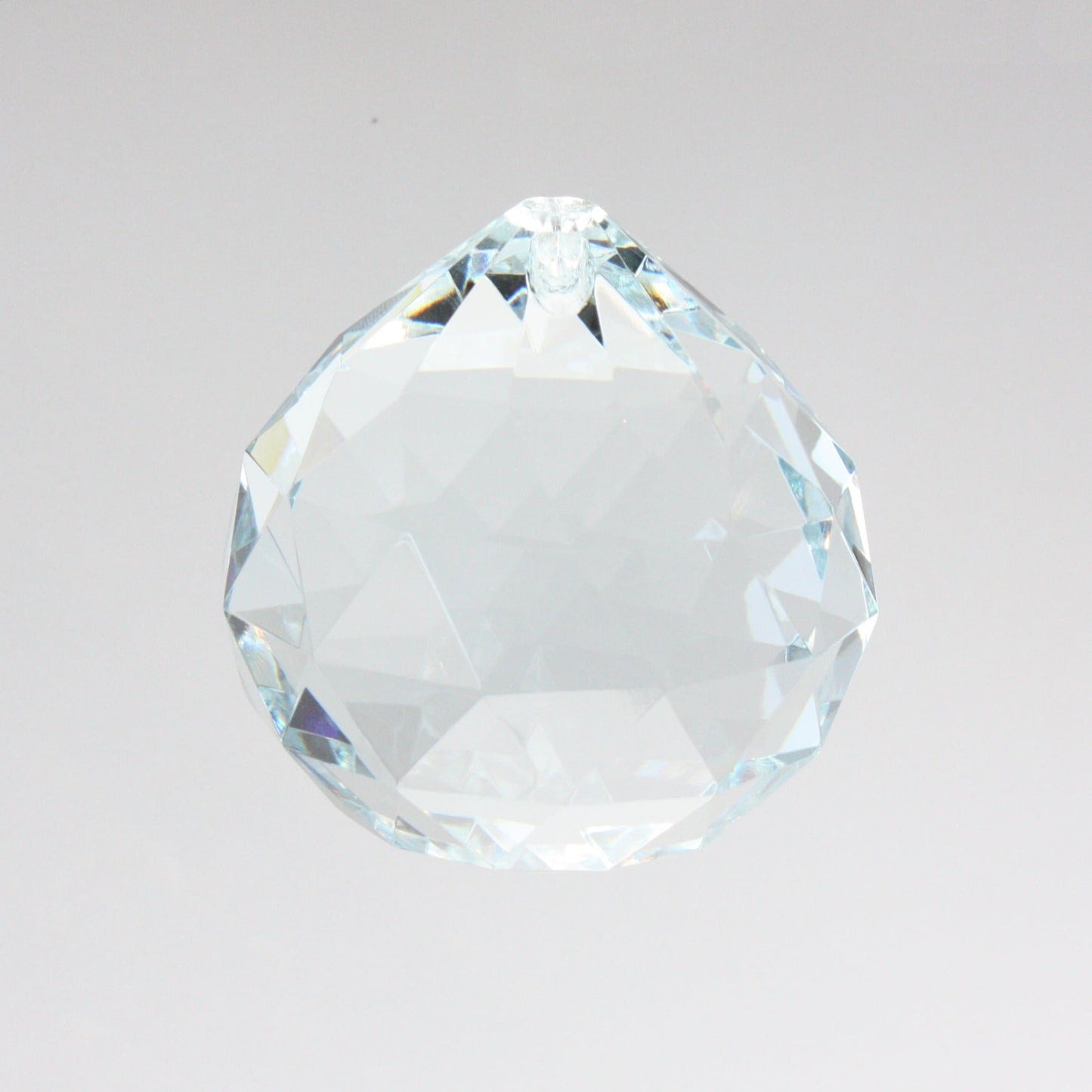 70mm Ice Blue Faceted Ball
