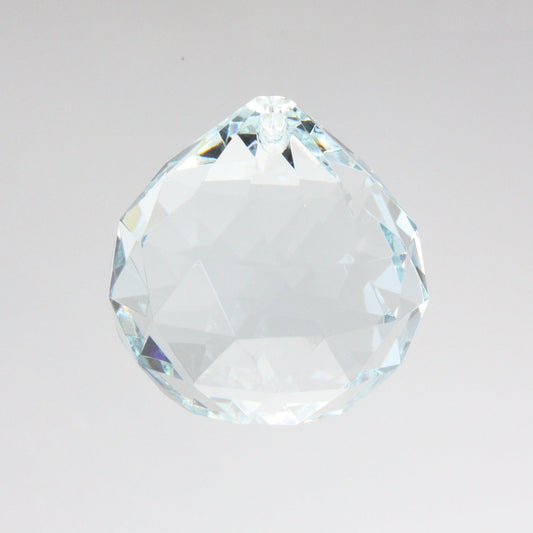 70mm Ice Blue Faceted Ball