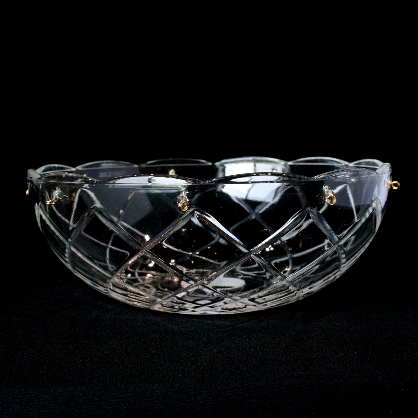 8" Criss-Cross Pressed Bobeche/Bowl (Various Options)