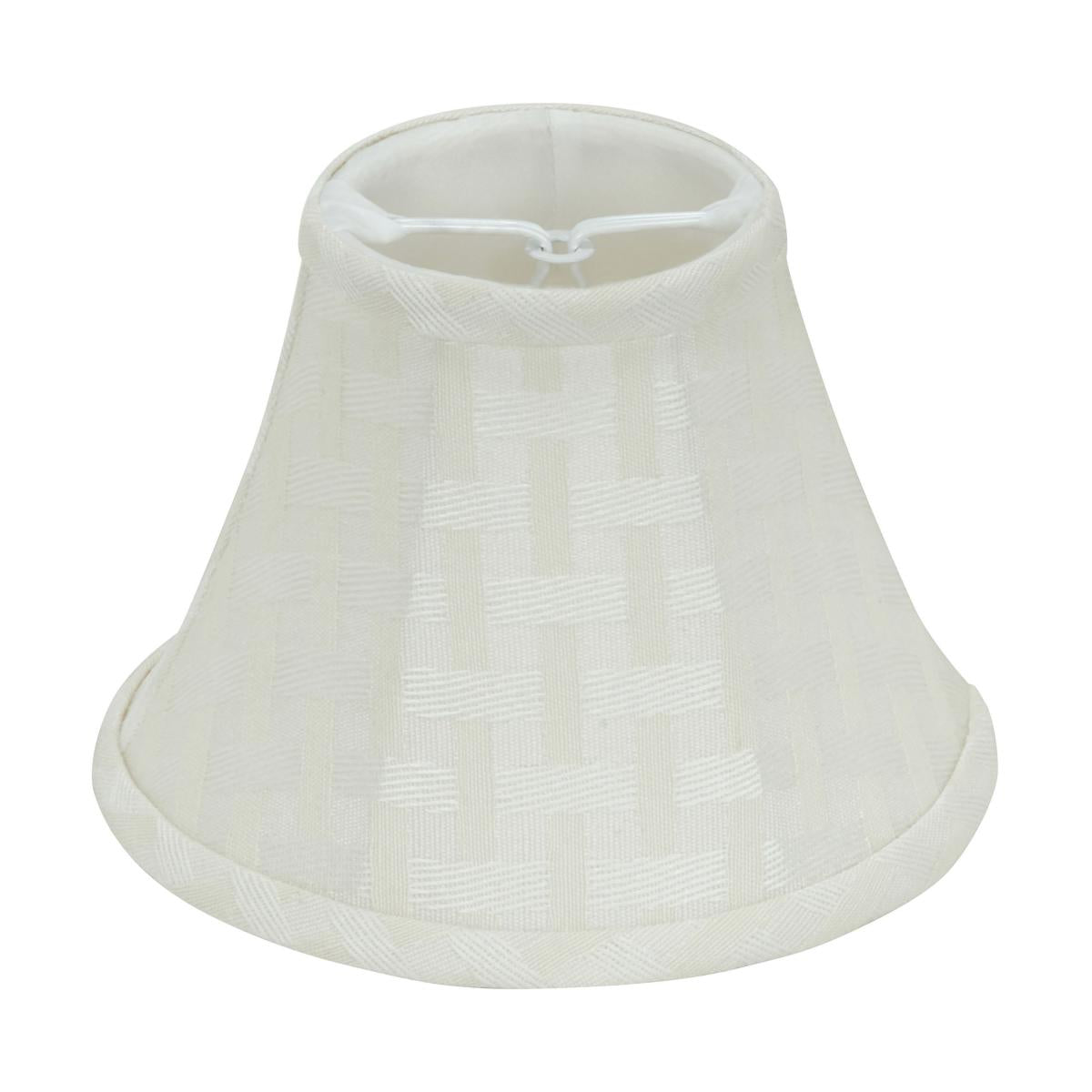 Cream Bamboo Linen Clip-On Chandelier Shade