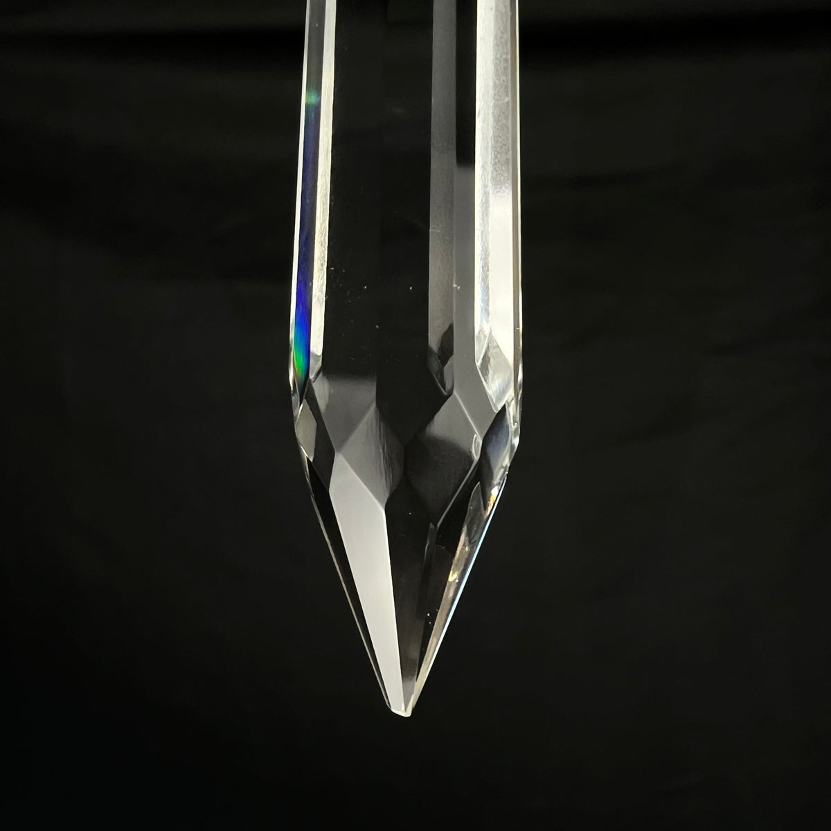 4" Crystal U-Drop w/ Top Bead, Chrome Bow Ties
