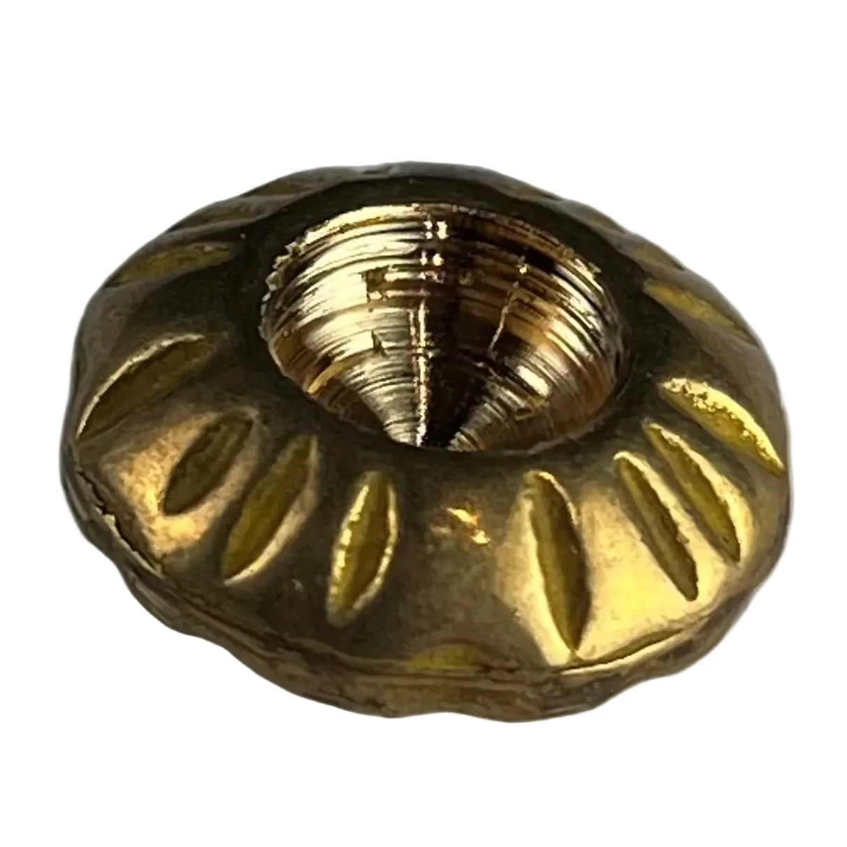 3/4" Cast Brass Rosette Cap, Tap 1/8 IPS