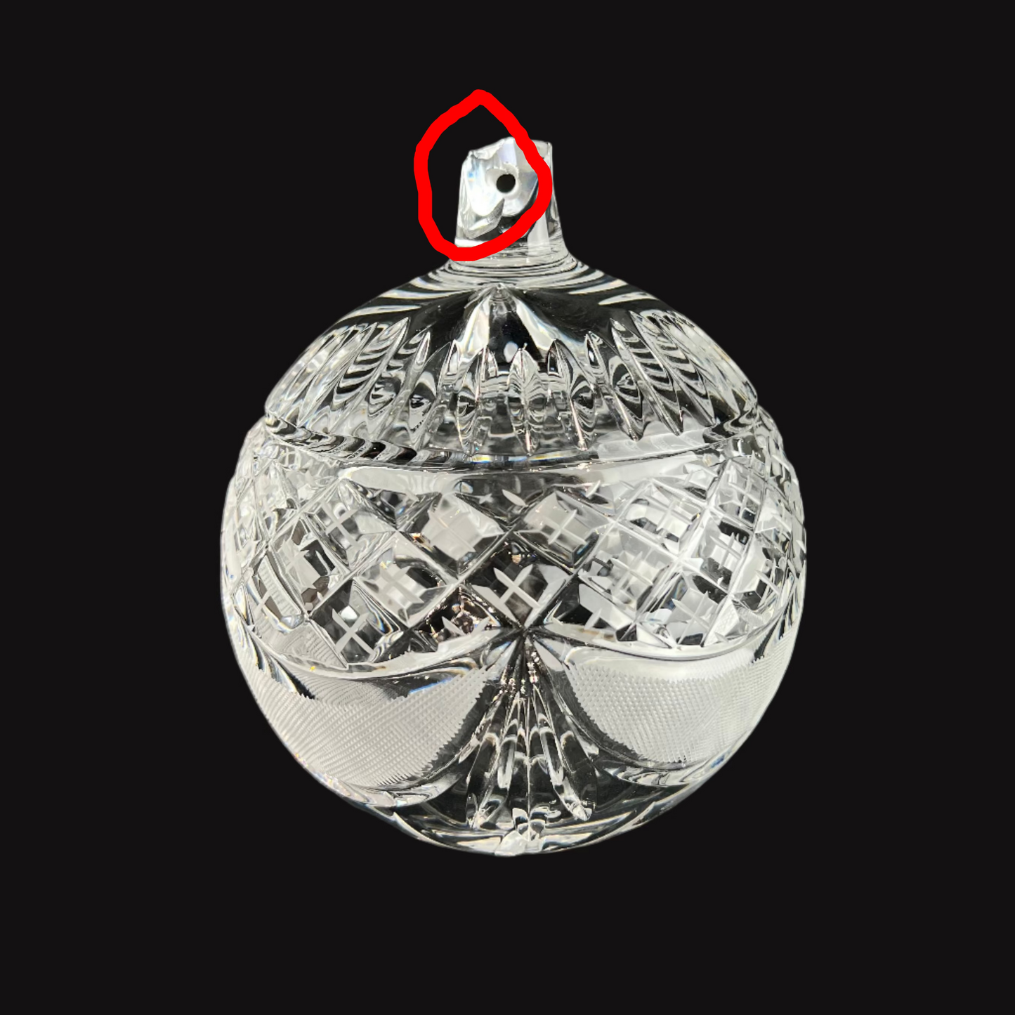 Crystal Fancy Cut Hollow Ball (Blemished)