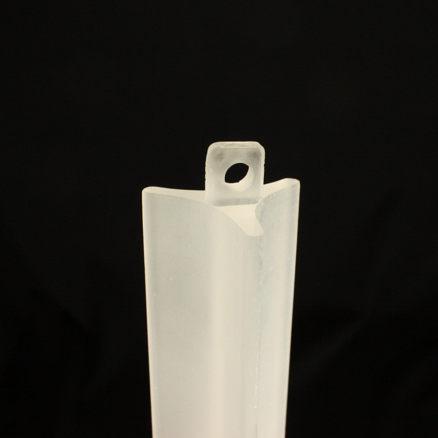 11" Frosted Acrylic Triedre, Slanted Bottom