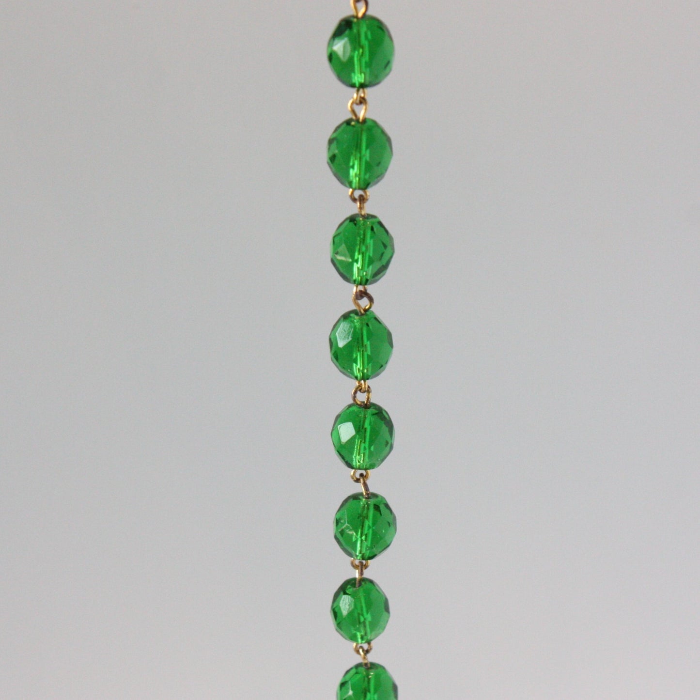 Czech Colored 10mm Faceted Round Bead Chain, 1 Meter