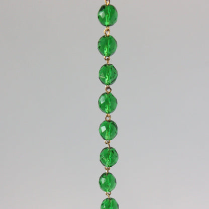 Czech Colored 10mm Faceted Round Bead Chain, 1 Meter