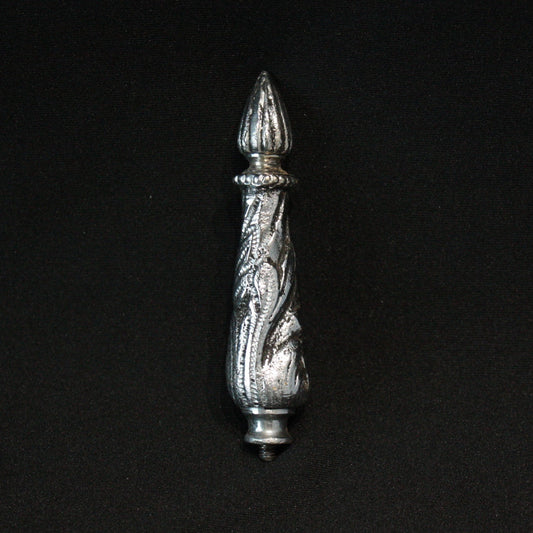 3-1/2" Antique Silver Finial w/ Screw