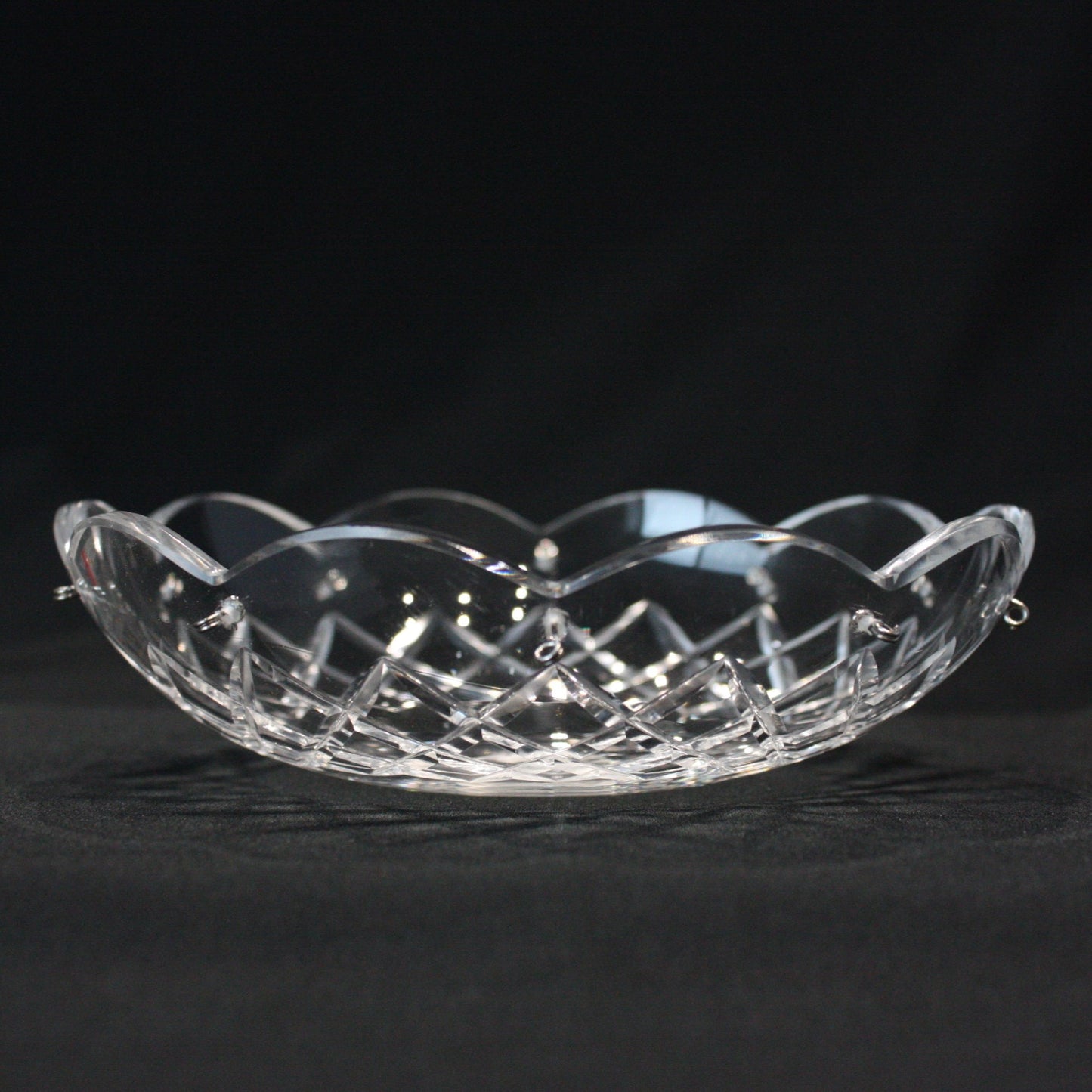 Double Criss-Cross Czech Crystal Bowl (Various Options)