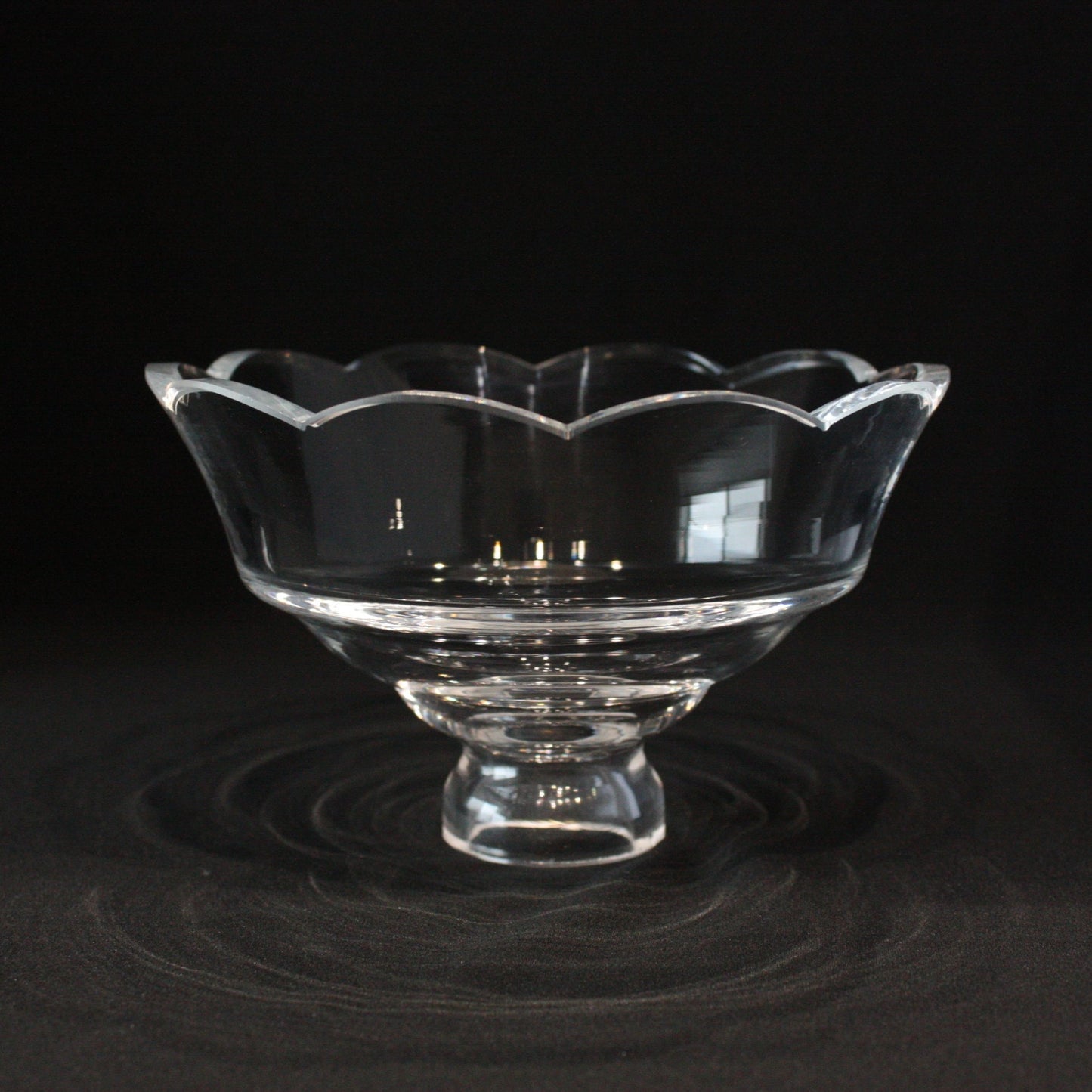 6" Czech Crystal Plain Body Dish, No Pin