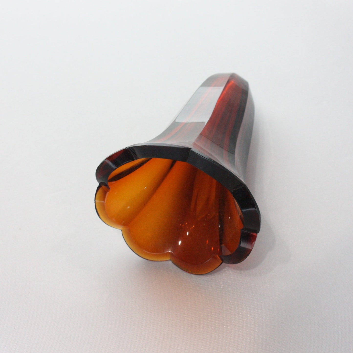 3" Amber Czech Crystal Bell