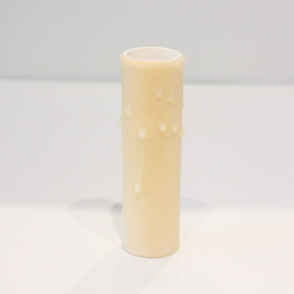 4" Beeswax Candle Cover w/ Drip, European Base