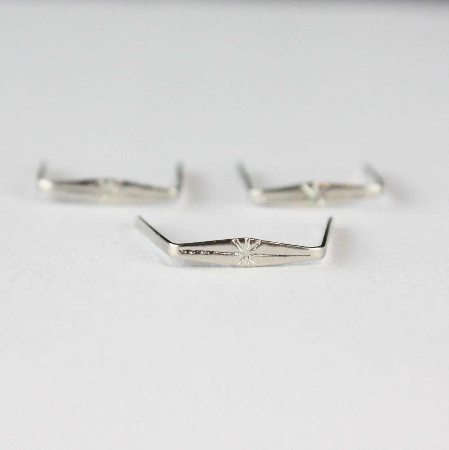 12mm Chrome Star Diamond Clips (100/pack)