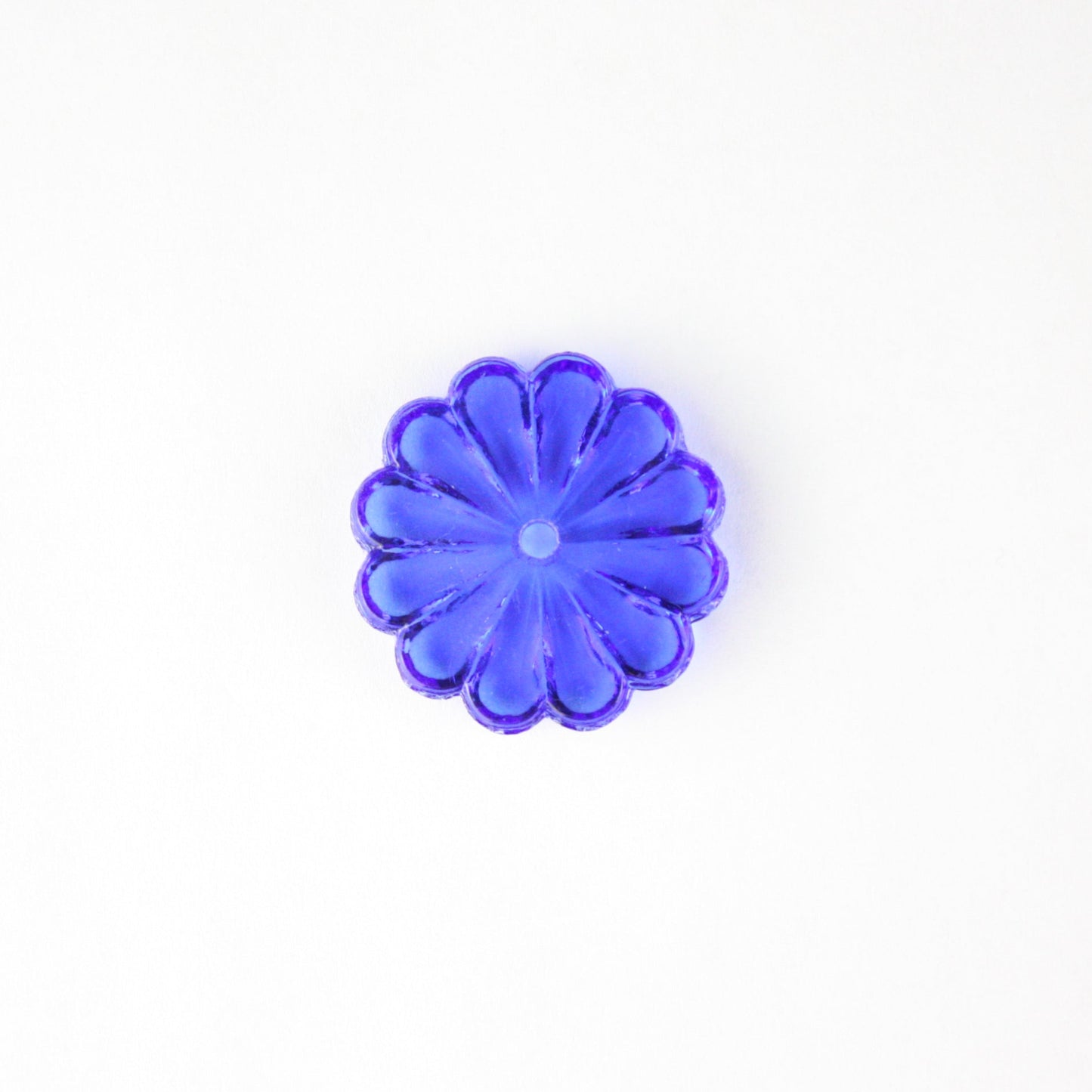 Colored Czech Rosette w/ Center Hole