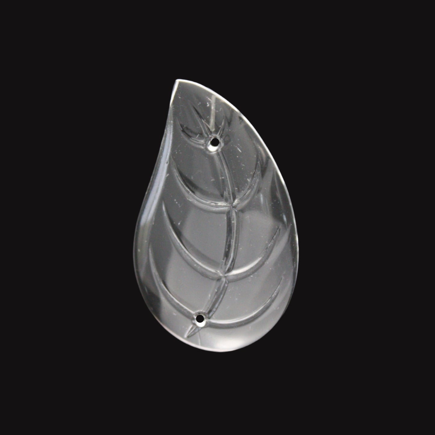 45mm Czech Crystal Leaf, 2-Hole