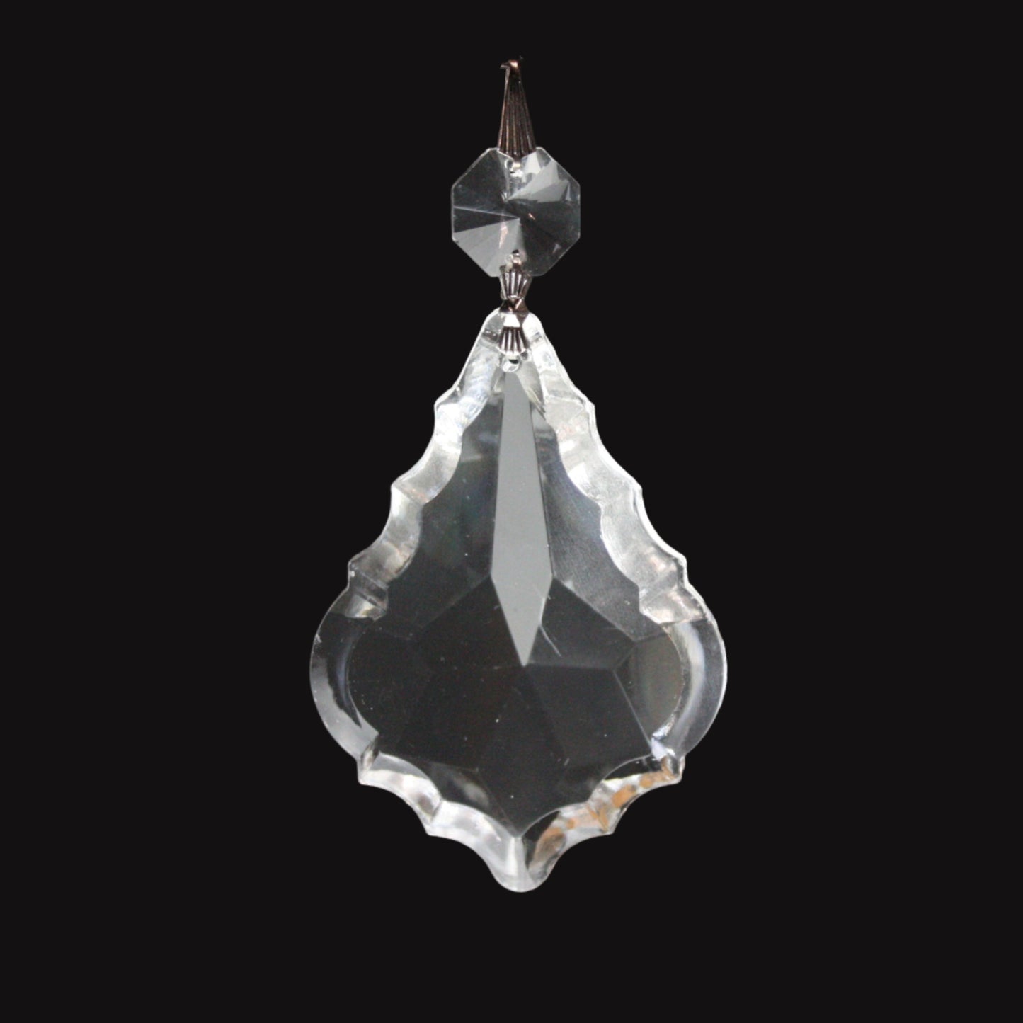 3" Clear Traditional Pendalogue w/ Top Bead (Blemished)