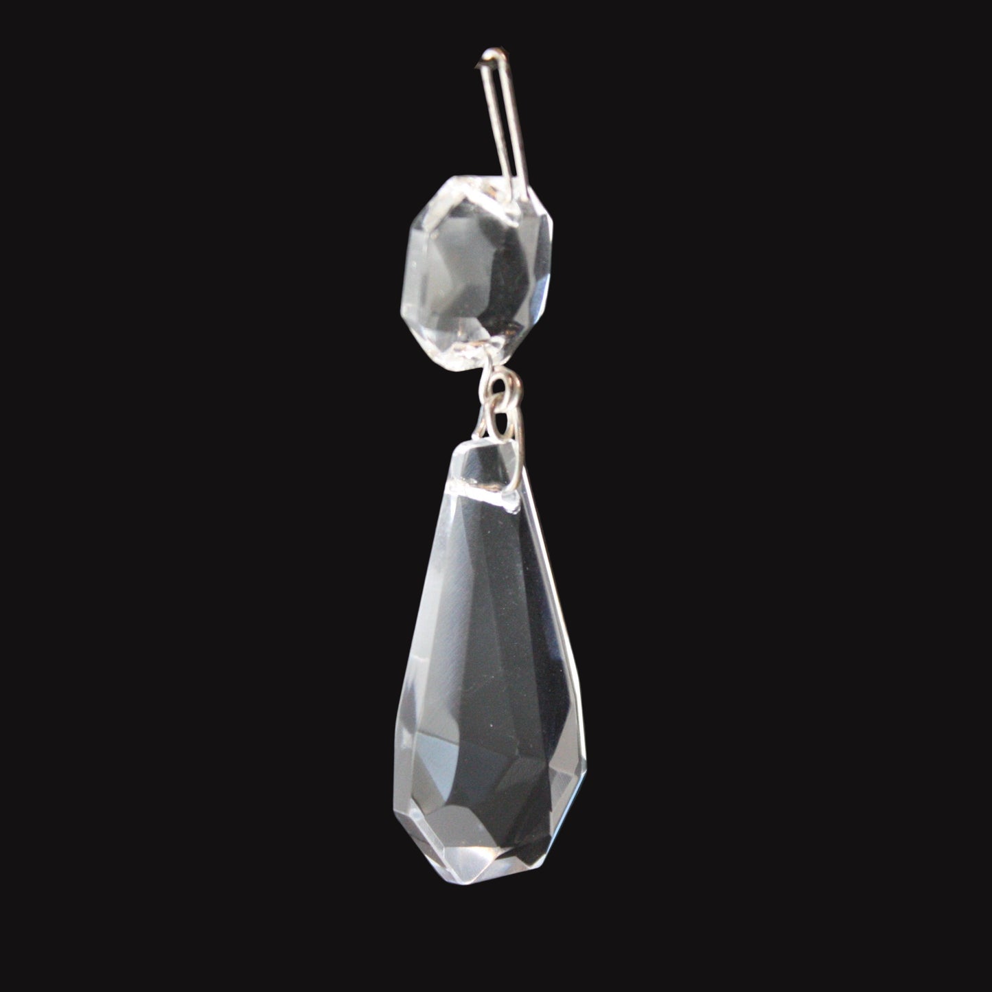 Czech Crystal 8-Sided Coffin Prism w/ Top Bead