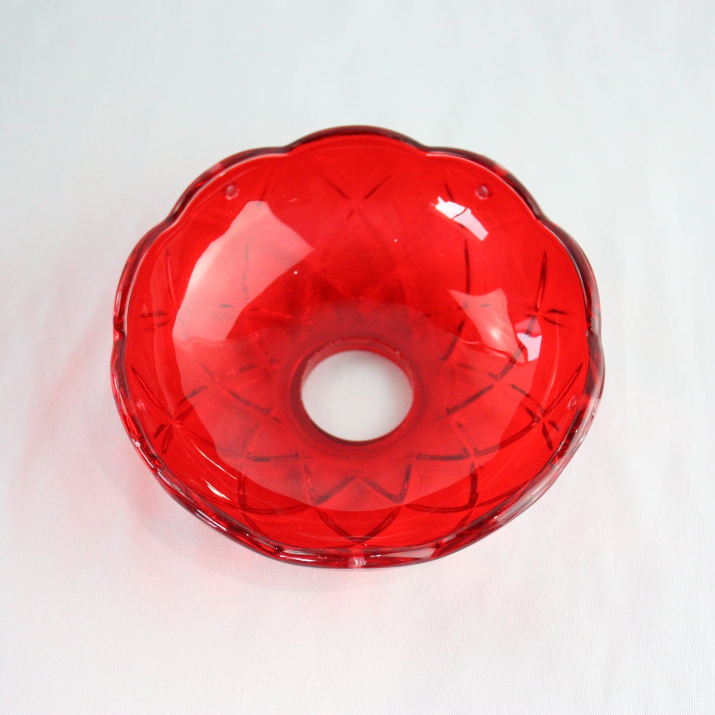 4" 5 Pin Colored Criss-Cross Pressed Bobeche