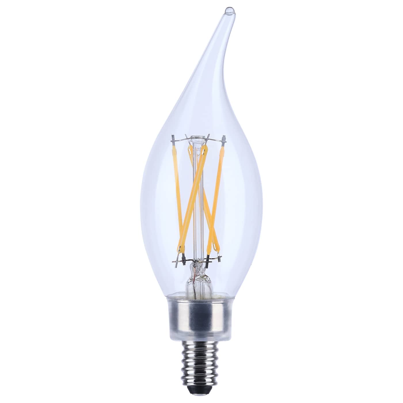 5.5W LED Clear Turn Tip Bulb, Candelabra Base (45w equivalent)