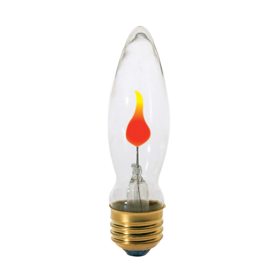 3 Watt Flicker Flame Blunt Tip Bulb