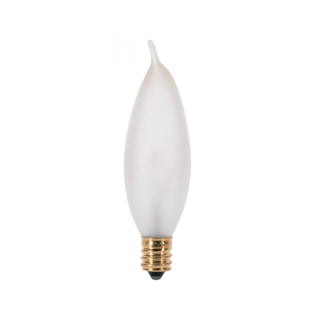 Frosted Turn Tip Bulb, Candelabra Base