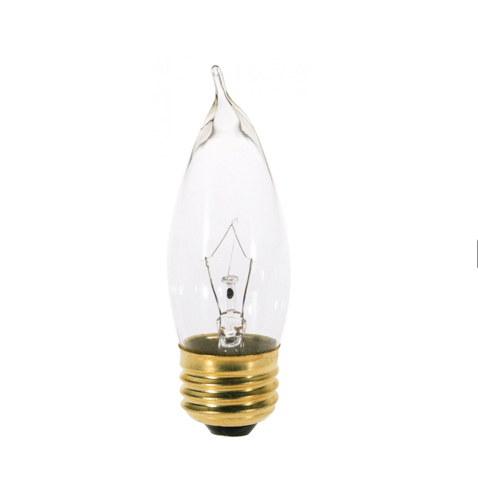 25 Watt Clear Turn Tip Bulb, Medium Base