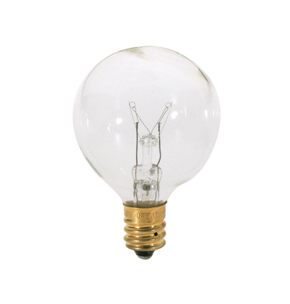 Clear Globe Bulb, Candelabra Base
