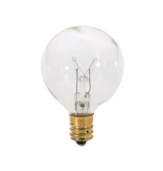 Clear Globe Bulb, Candelabra Base