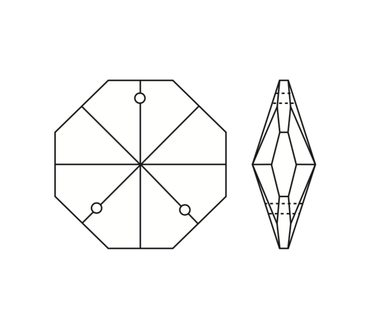 Golden Teak Radiant 3-Hole Octagon