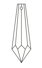 Crystal U-Drop w/ Top Bead